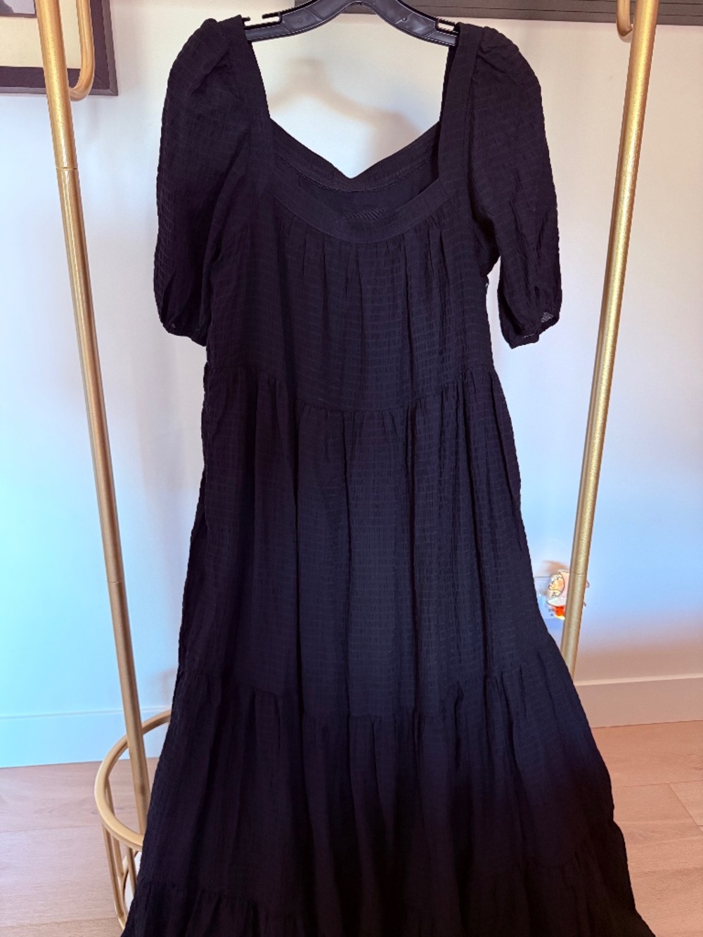 Anthropologie Black Maxi Boho Dress